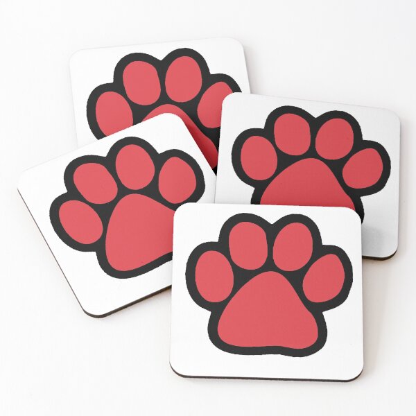 Item preview, Red and black paw print (Northeastern University & Boston University) designed and sold by kinzlera.