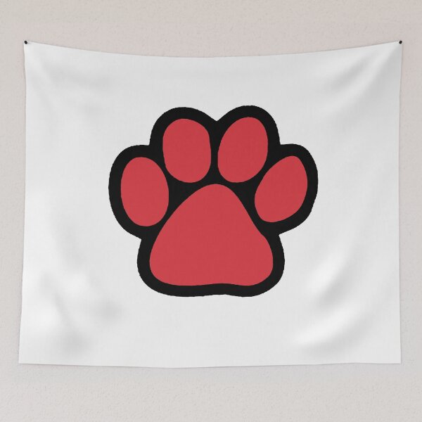 Item preview, Red and black paw print (Northeastern University & Boston University) designed and sold by kinzlera.