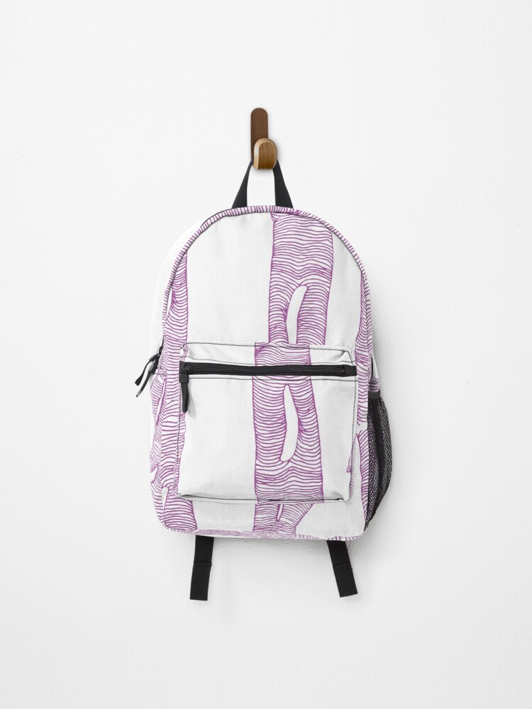 Thumbnail 1 of 3, Backpack, Pink Tree Trunks designed and sold by vikiboyle.