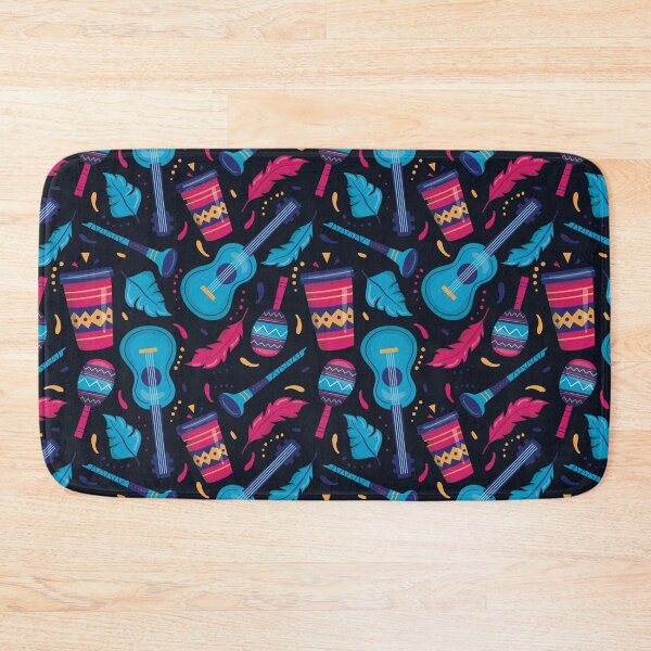 Item preview, Flat Brazilian carnival pattern with instruments designed and sold by Yoga  Design.
