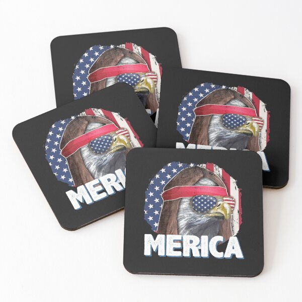 Item preview, Eagle Mullet Merica Vintage American Flag Funny 4th of July BBQ gift  designed and sold by alenaz.