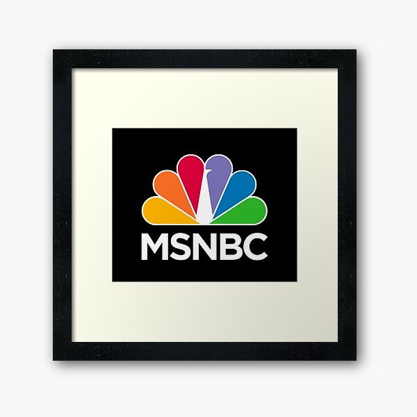 Nbc Logo White Framed Art Print By Joshgranovsky Redbubble