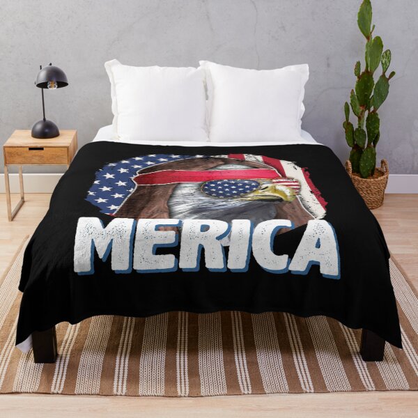 Item preview, Eagle Mullet Merica Vintage American Flag Funny 4th of July BBQ gift  designed and sold by alenaz.
