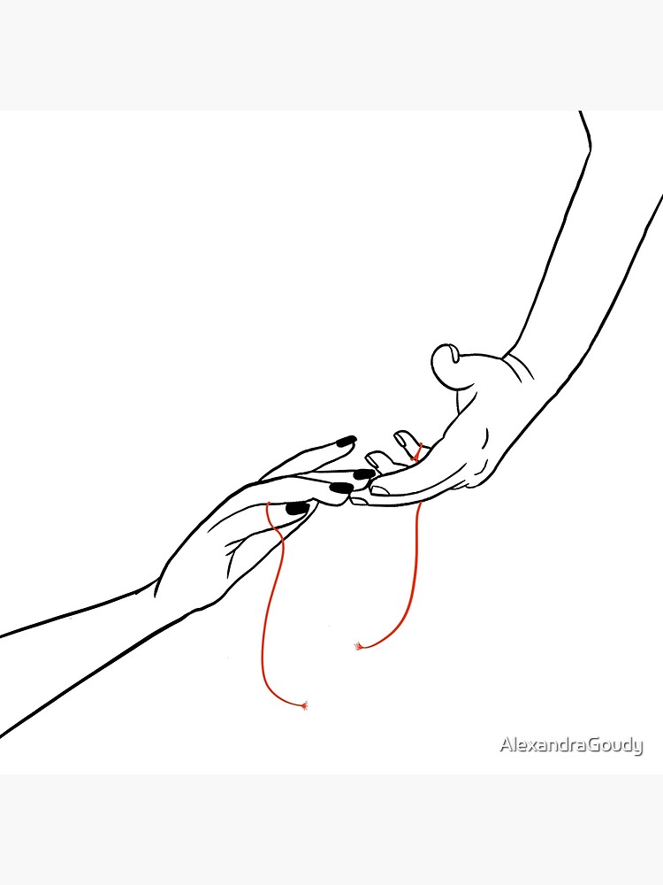 Red String of Fate Art Print for Sale by laracast