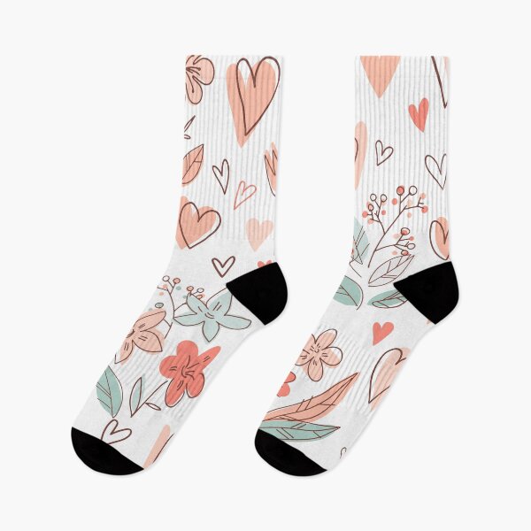 Item preview, Flowers And Hearts valentines day pattern designed and sold by RayanDesigns.