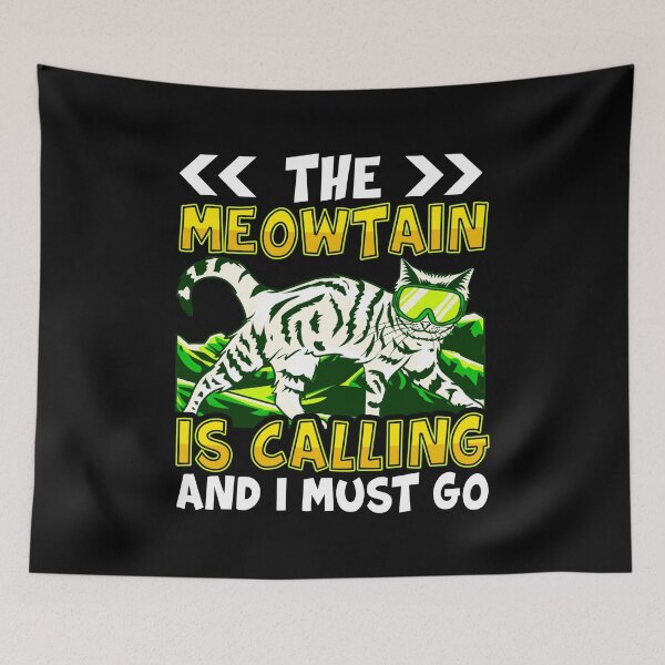 Item preview, The Meowtain Is Calling And I Must Go Snow Ski Cat designed and sold by perfectpresents.