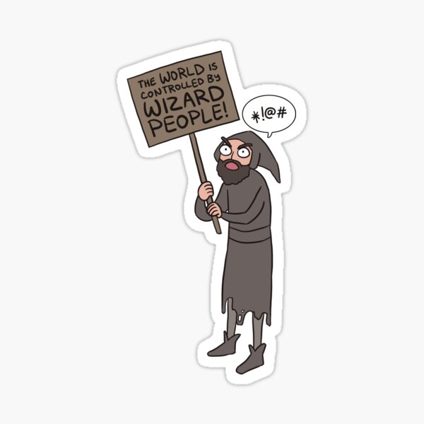 Wizard People Angry Peasant Sticker