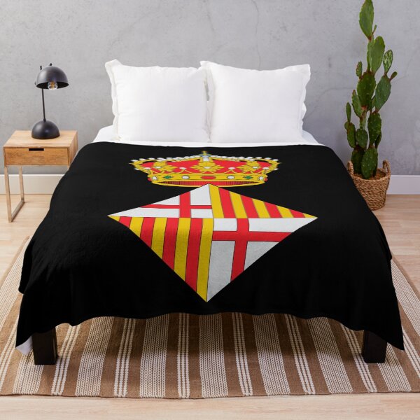Item preview, barcelona city flag coat of arms spain designed and sold by mikoala50.