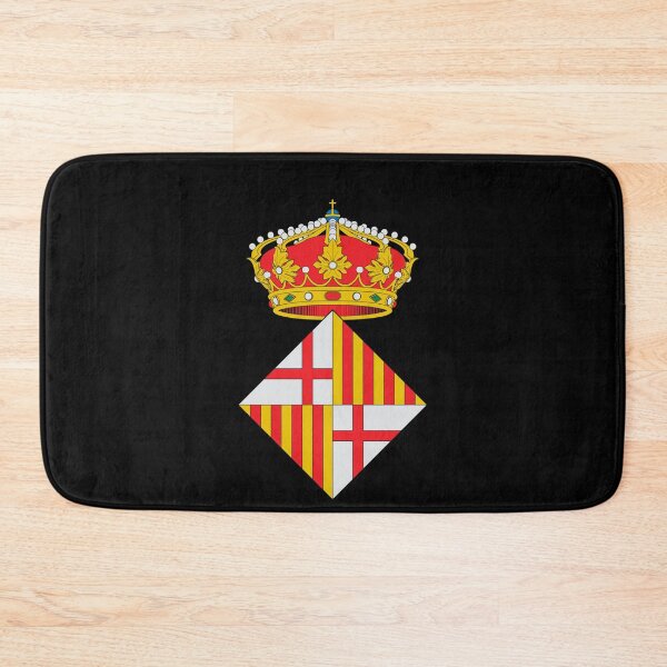Item preview, barcelona city flag coat of arms spain designed and sold by mikoala50.