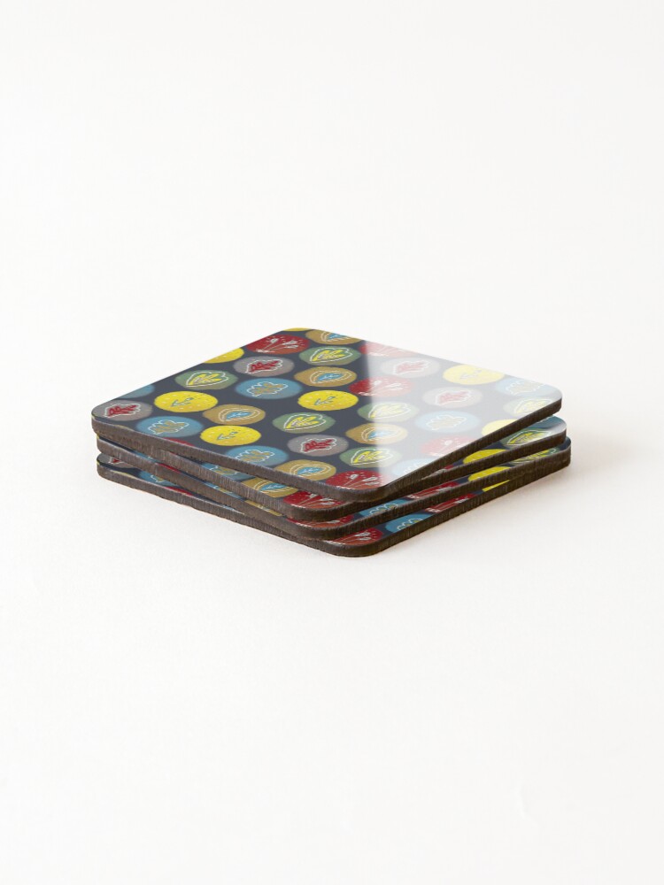 Thumbnail 4 of 5, Coasters (Set of 4), Painted Rocks Pattern designed and sold by MadebyCRO.