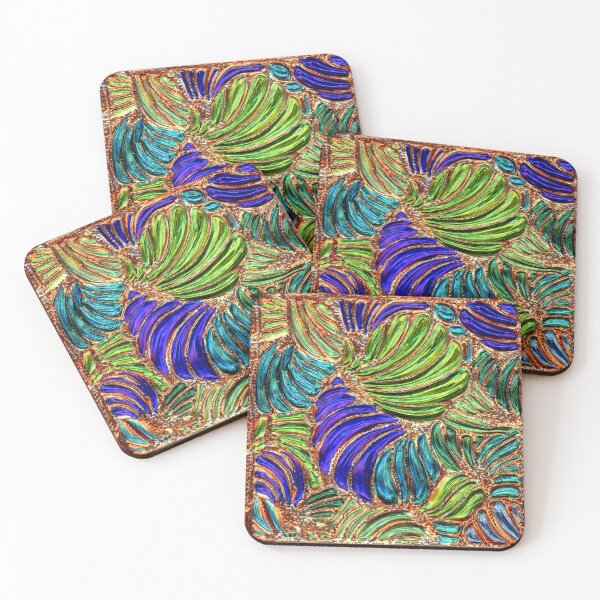 Item preview, Abstract Sea Fronds on Embossed Aluminum designed and sold by Marcella Chapman.
