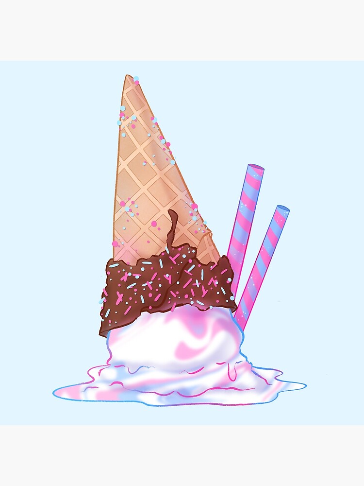 "Upside Down Ice Cream" Poster for Sale by averiillustrate Redbubble