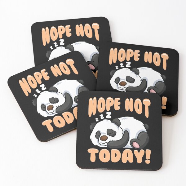 Item preview, Cute & Funny Nope Not Today Panda Sleeping designed and sold by perfectpresents.
