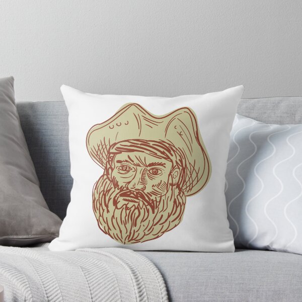 Item preview, Pirate Head Beard Drawing designed and sold by patrimonio.