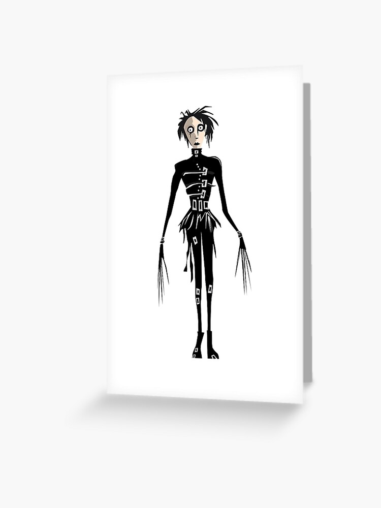 Carte De Vœux Edward Aux Mains D Argent Tim Burton Par Butterplace Redbubble