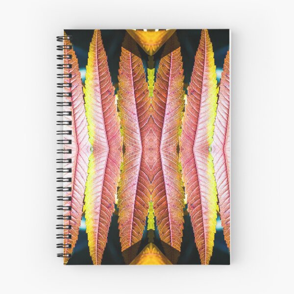 Item preview, Fresh orange sumac leaves pattern surreal shaped symmetrical kaleidoscope designed and sold by Grégory DUBUS.