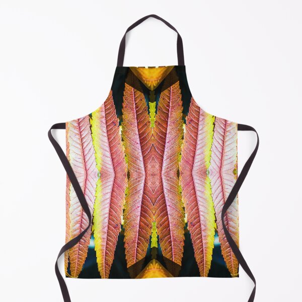 Item preview, Fresh orange sumac leaves pattern surreal shaped symmetrical kaleidoscope designed and sold by Grégory DUBUS.