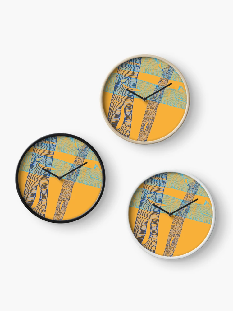 Thumbnail 3 of 4, Clock, Overlapping Tree Trunks  designed and sold by The B  Shop.