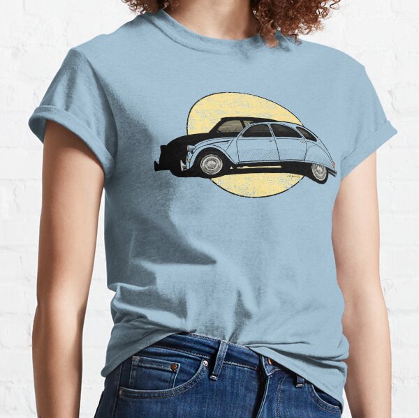 Dessin à la main de l'utilitaire classique T-shirt classique