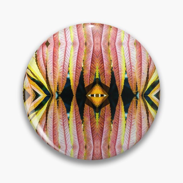 Artikelvorschau, Symmetrisches Kaleidoskop mit frischen orangen Sumachblättern entworfen und verkauft von Grégory DUBUS.