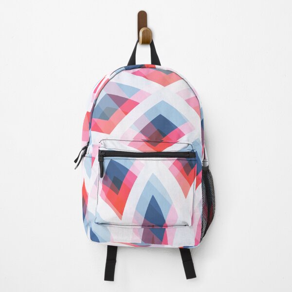 Item preview, Soft red blue architectural modern glass abstract design designed and sold by Thecolorschemer.