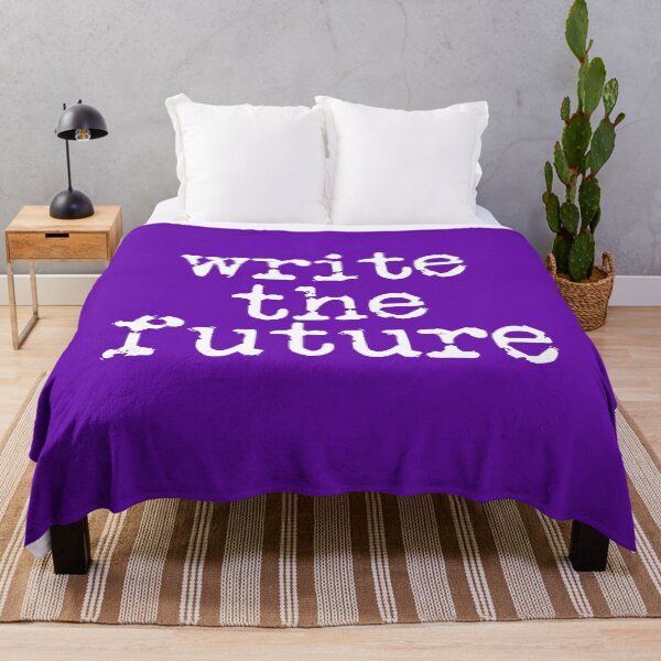 Item preview, write the future in white on purple designed and sold by TeaRoseWriter.