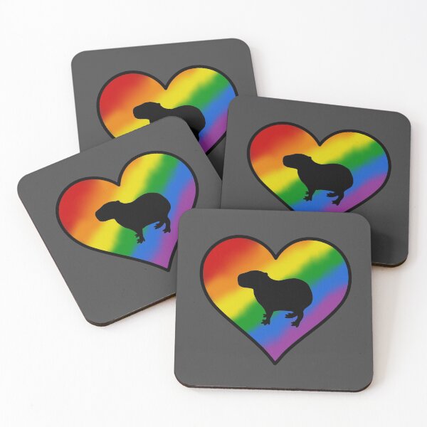 Item preview, Rainbow Heart Capybara designed and sold by taylorrowan.