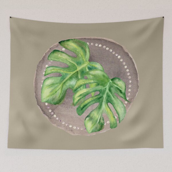 Item preview, Green Monstera Plant - Watercolor Flower Painting designed and sold by ArtStore20.
