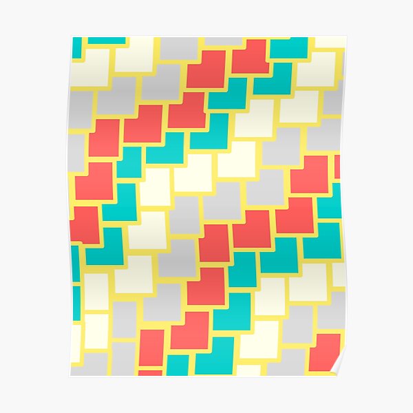 colored squares Poster