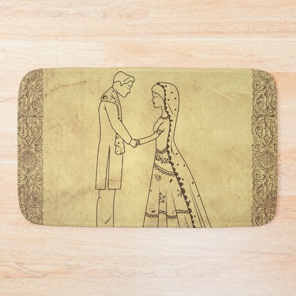 Item preview, Antique- Couples holding hands - mehandi function designed and sold by Cozy-Dreams.
