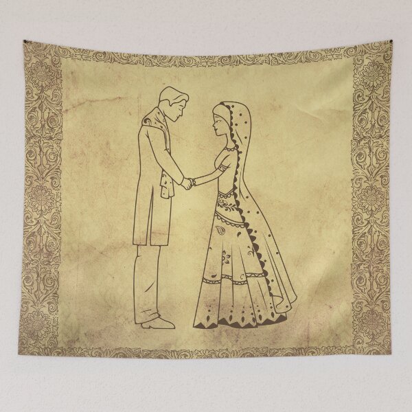 Item preview, Antique- Couples holding hands - mehandi function designed and sold by Cozy-Dreams.