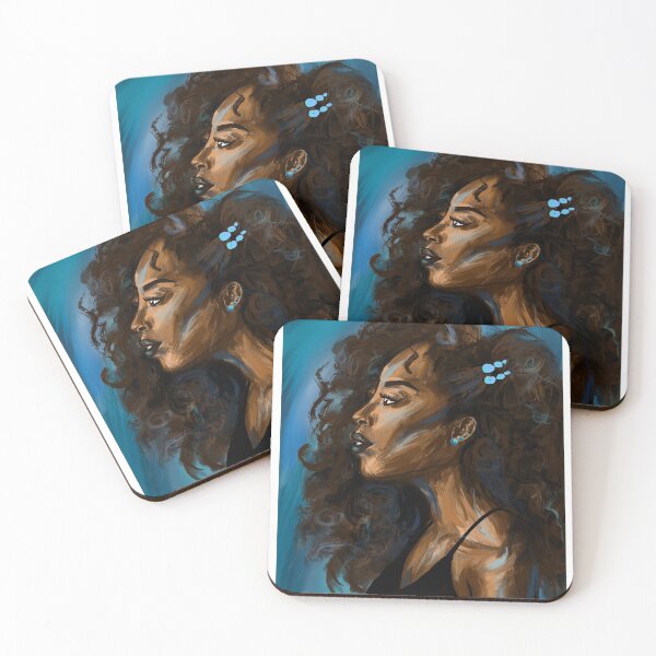 Item preview, Ethnic woman portrait designed and sold by Curls-n-Coffee.