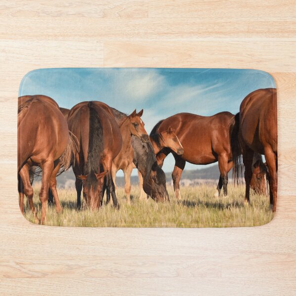 Item preview, Montana Mares and Foals grazing designed and sold by BerryvineImage.