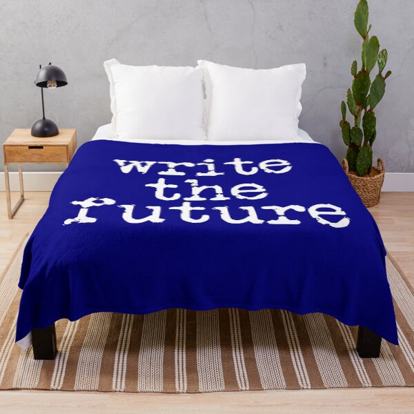 Item preview, write the future in white on navy blue designed and sold by TeaRoseWriter.