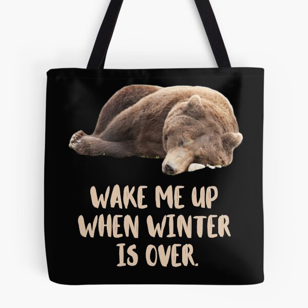 Item preview, Wake Me Up When Winter Is Over. Bear Sleeping. Text designed and sold by JellyBeenzz.