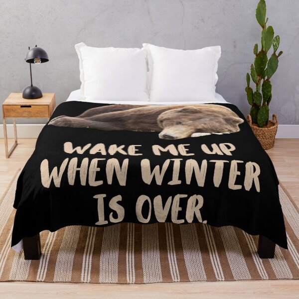Item preview, Wake Me Up When Winter Is Over. Bear Sleeping. Text designed and sold by JellyBeenzz.