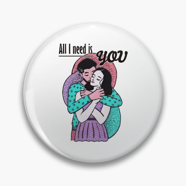 Item preview, Mixed media - All I need is you - hugging couple designed and sold by Karolien Kenis.