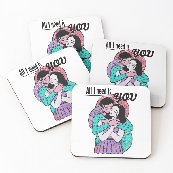 Item preview, Mixed media - All I need is you - hugging couple designed and sold by Karolien Kenis.