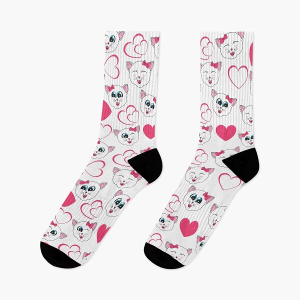 Item preview, Cat Valentines Day Pattern, Cat pattern designed and sold by patternme.