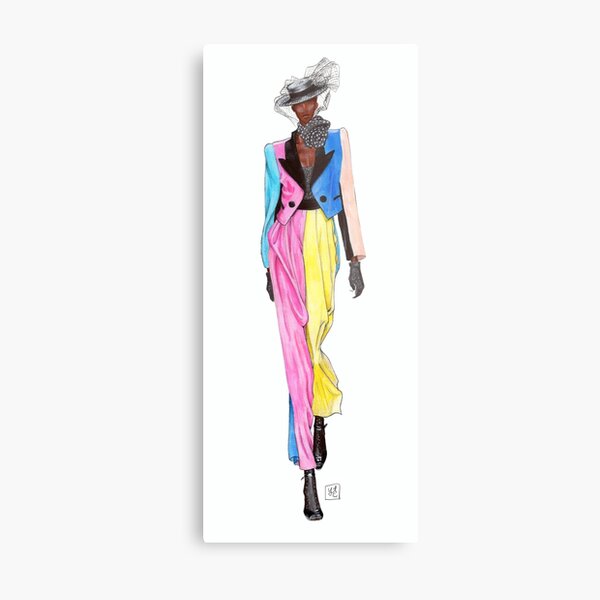 Fashion Illustration Metal Print
