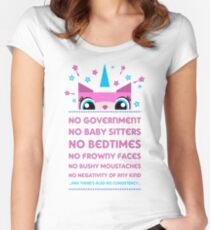 Rules By Princess Unikitty (UK Version) Women's Fitted Scoop T-Shirt