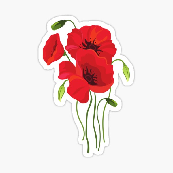 Item preview, Red Poppies designed and sold by Medbouhouch.