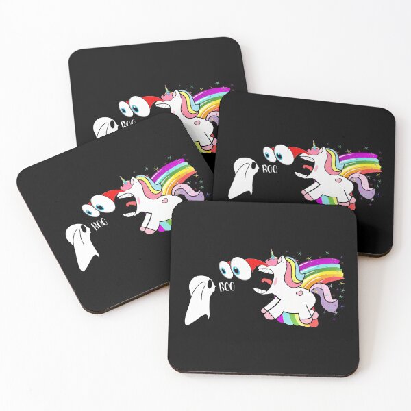 Item preview, Unicorn Halloween The Unicorn Is Afraid Of The Ghost I Love Halloween designed and sold by Paulina Vanlife.