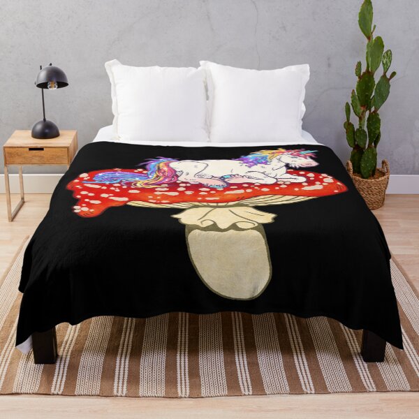 Item preview, Rainbow Unicorn Laying On Red Spotted Mushroom designed and sold by Jessuh.