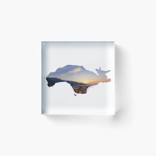 Item preview, Samos - island silhouette with sunset near Kokkari (Greece) designed and sold by nabeArtist.