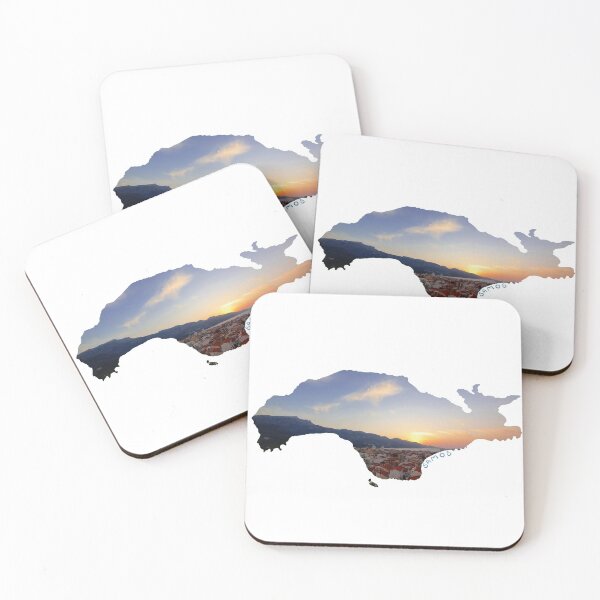 Item preview, Samos - island silhouette with sunset near Kokkari (Greece) designed and sold by nabeArtist.