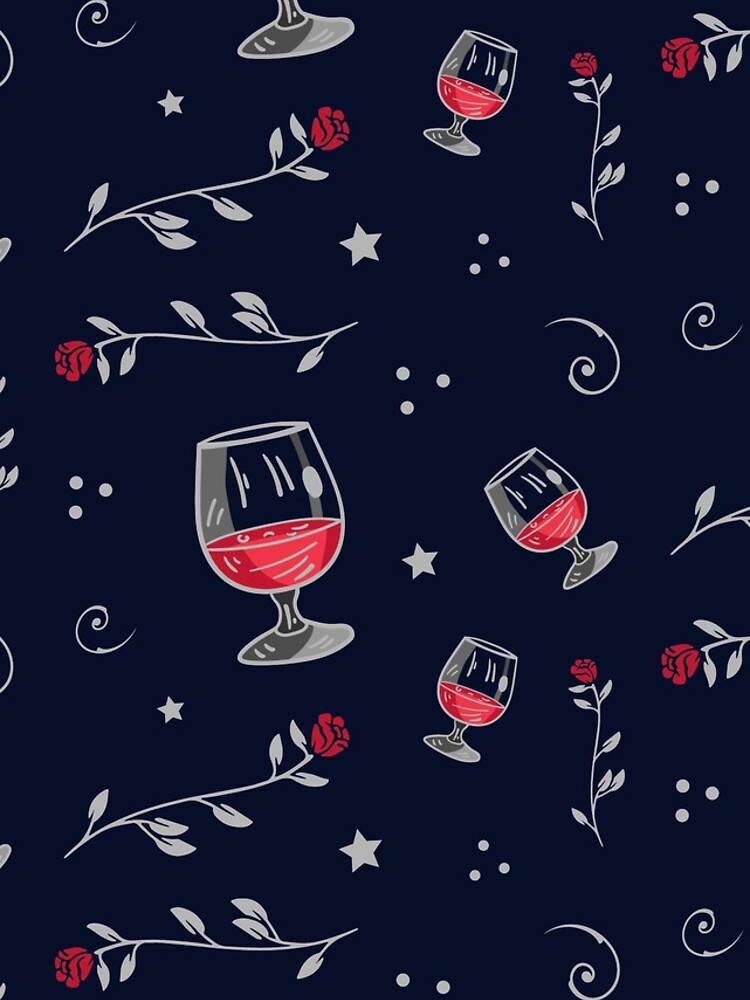 Thumbnail 4 of 4, iPhone Case, Wine and Roses Pattern designed and sold by GeeksUnique.