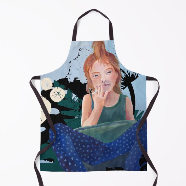 Item preview, Cool Girl on Floral Background – painted illustration designed and sold by Pia Kolle.