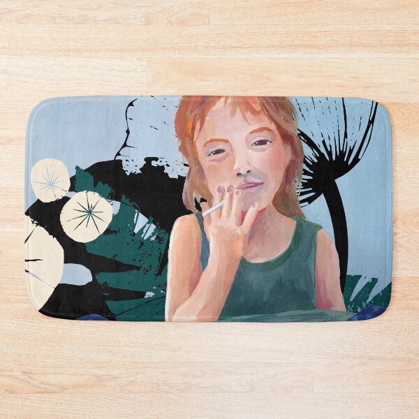 Item preview, Cool Girl on Floral Background – painted illustration designed and sold by Pia Kolle.
