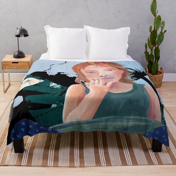 Item preview, Cool Girl on Floral Background – painted illustration designed and sold by Pia Kolle.